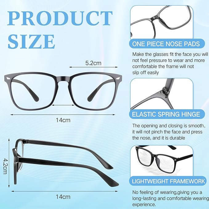 Jerify 18 Pack Blue Light Glasses for Women Men, Bluelight Blocking Glasses for Computer Reading Phone Screen Gaming TV