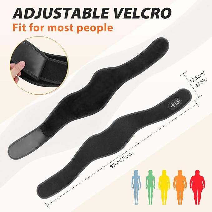 Neck Heating Pad for Neck Pain Electric, Neck Massager with Heat, Heated Neck Wrap Cordless with 660nm 850nm Red Light Heats, Neck Warmer Brace