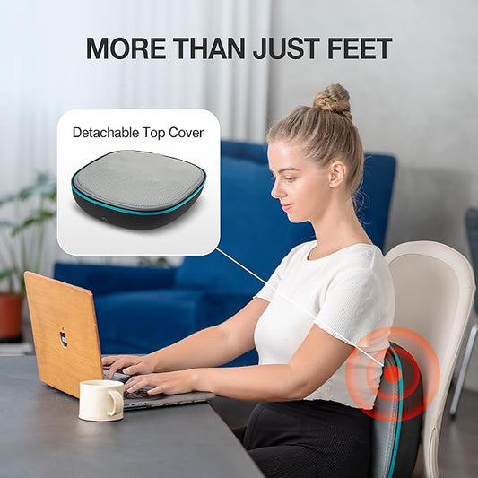2-in-1 Shiatsu Foot and Back Massager with Heat, Foot Warmer Heating Pad for Circulation and Pain Relief, Plantar Fasciitis, Neuropathy, Adjustable Kneading Massagers, Gifts for Women,Men