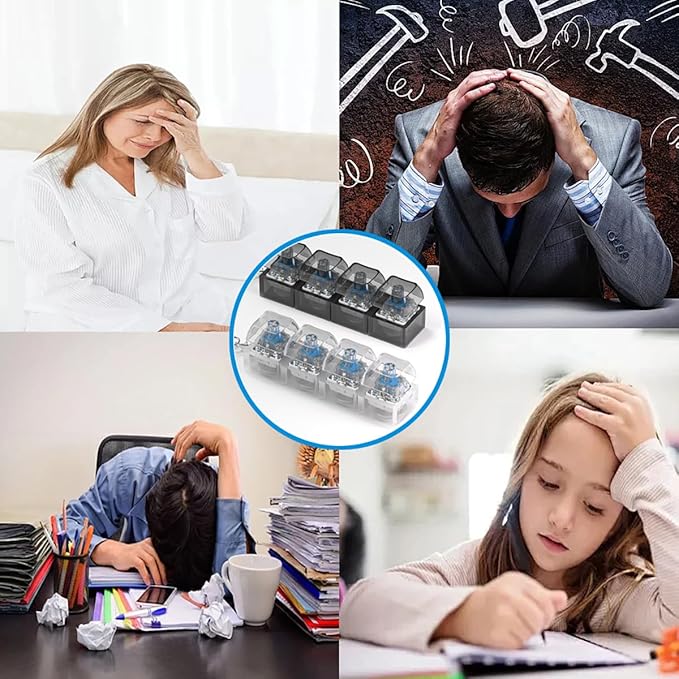 2 Pcs Keyboard Fidget Toy for Adults Fidget Keyboard Clicker Toys with LED Lights Keychain Stress Relief for Anxiety Decompression (Black and White)