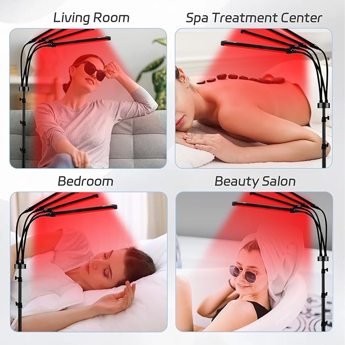 Red Light Therapy for Body with Tripod, 180LEDs Upgrated 3-in-1 Chip Infrared Light Therapy Device, 660nm & 850nm Deep Red Light Lamp for Face, Neck, Back