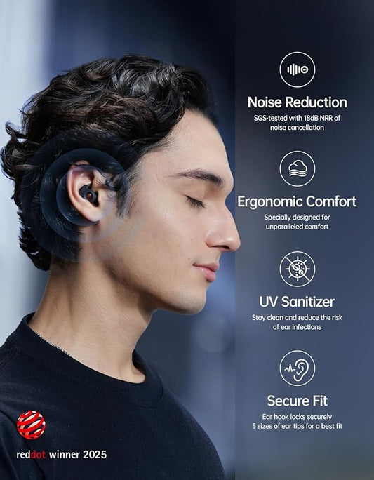 Welove Ultra-Comfy Ear Plugs with First-Ever UV Sanitizer—Reusable Earplugs for Sleep, Focus, Travel, and Noise Sensitivity |Hearing Protection |Customizable Fit | 18dB NRR Noise Reduction