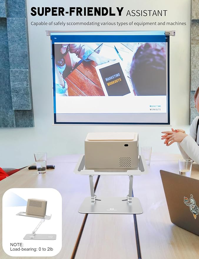 Laptop Stand Adjustable Laptop Holder for Desk, Foldable Laptop Riser Portable Computer Stand Compatible with MacBook, Lenovo, HP and All Laptops up to 15.6 inches Silver