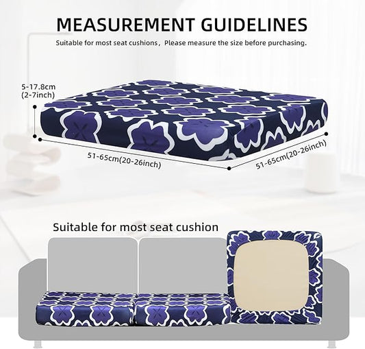 8Pcs Stretch Patio Cushion Covers Waterproof Outdoor Cushion Covers Patio Couch Cover Slipcovers, for Outdoor Furniture Protector Covers Replacement(Cover Only) (Geometry)