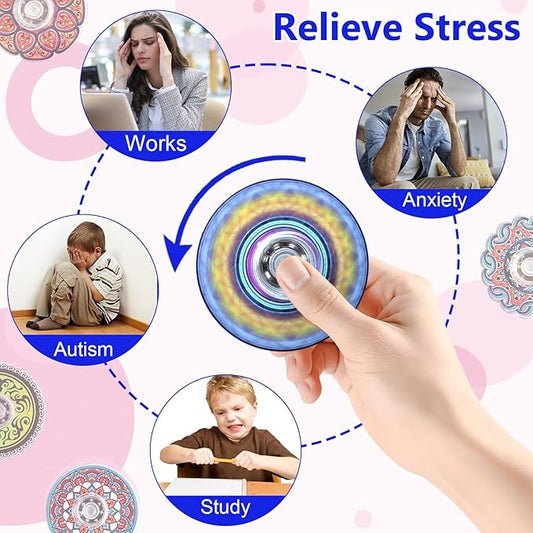 40pcs Funny Mini Fidget Spinners Fidget Toys Bulk,Return Gifts Party Favors Supplies Goodie Bags Stuffers for Kids Adults, Sensory Toys for Boys Girls Stress Relief,Treasure Box Toy Classroom Prizes