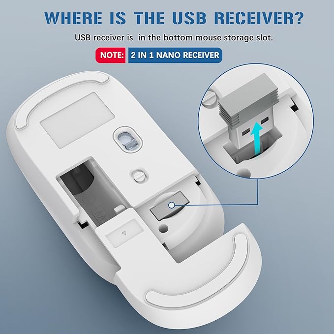 JOYACCESS Ergonomic Wireless Keyboard and Mouse, Full Size Wireless Keyboard Designed with Phone Holder and Wrist Rest,Volume Roller for Computer Mac PC Laptop-Silver