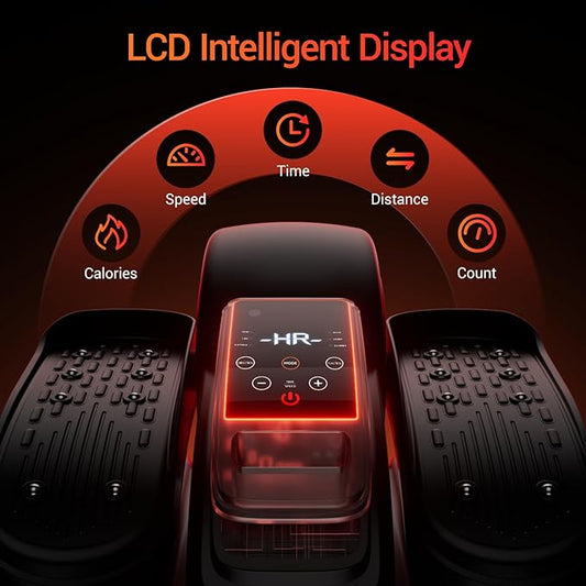 Under Desk Elliptical Machine, Ellipse Leg Exerciser as Seen on TV with Remote, Electric Seated Eclipse Foot Pedal Peddler Sitting for Senior,12 Speeds&Modes Fully Assembled for Home Office