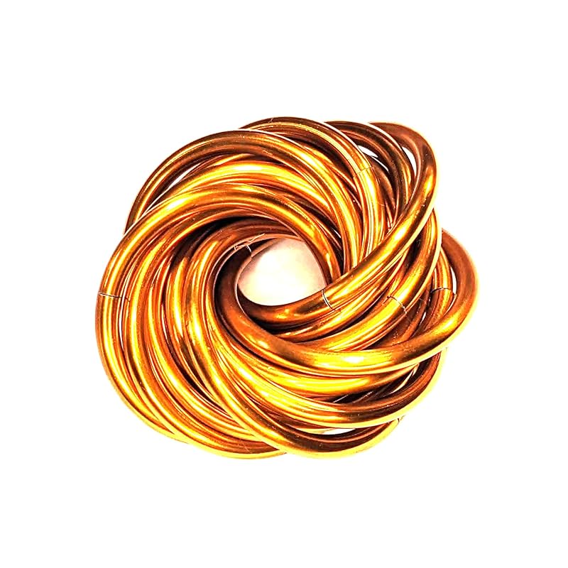 Möbii Fidget Ball (Solid Color): Quiet Mobius ADHD Anxiety Stim Stress Relief Toy Tool for Home Travel Office or Desk (XL(Daydream), Half, Tangerine)