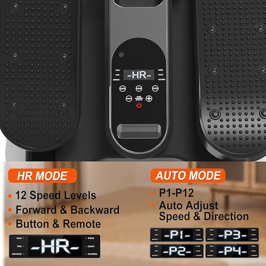 HOTSWEAT Under Desk Elliptical Machine, Ellipse Leg Exerciser as Seen on TV for Seniors with Remote Control, Portable Electric Seated Pedal Exerciser with 12 Speed Levels for Home Office