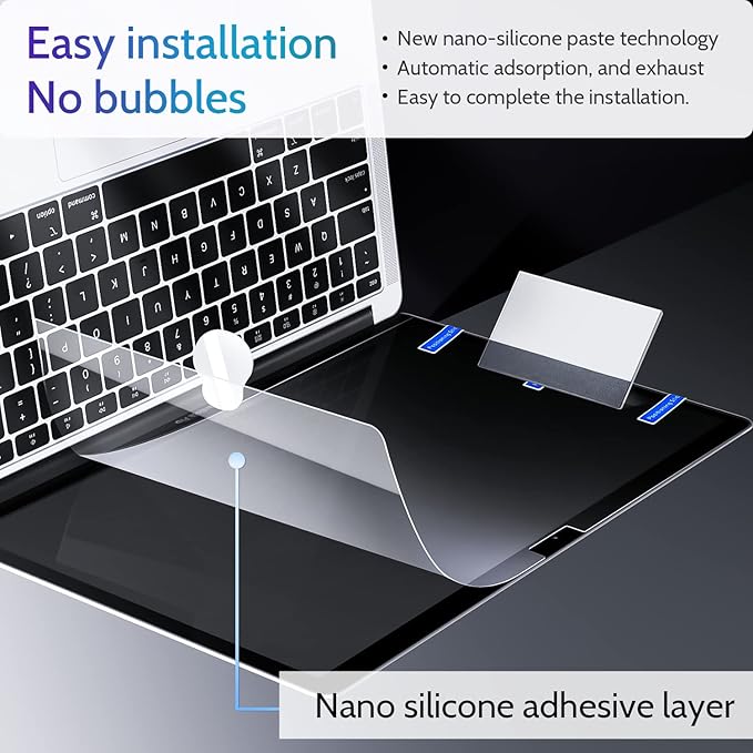 3-Pack Anti Blue Light Screen Protector for MacBook Pro 14 Inch(2021-2024, M1, M2, M3, M4), 14.2" Mac Laptop Glare Filter Uv Blocker Shield Cover Eye Protection Film