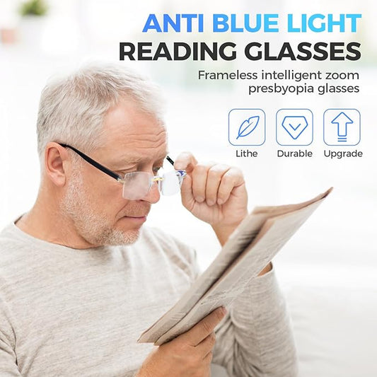 Mag Vision Glasses, Intelligent Anti Blue Light Blocking Computer Glass, Magvision Glasses for Men Women