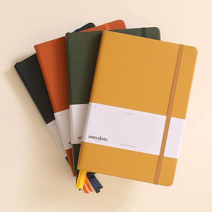 Hardcover Dotted Journal with Thick 100 gsm Paper A5 size (8.3 inches x 5.4 inches) - Daily Writing Notebook for Travel, School and Office Use - Diary Journal for Women and Men - Olive Green