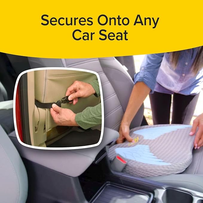Auto Cushion with Memory Foam, AS SEEN ON Fox News, Advanced Lumbar Helps Relieve Pressure Points, Molds to Any Body, Drive in Heavenly Comfort in Any Vehicle, Breathable, Washable Cover