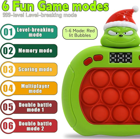 Quick Push Bubble Game,POP Toy Fast Push Game,Quick Push Pop Fidget Toys for Kids 3-12 Years Old,6 Game Mode Upgrades,Handheld Puzzle Games for Halloween and Christmas,Sensory Toys (Unicorn)