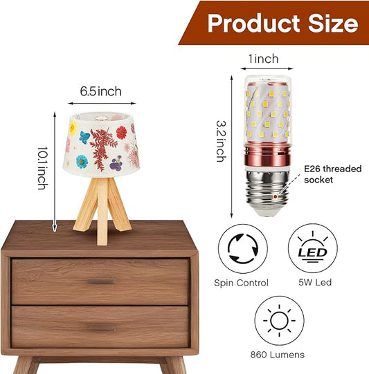 Hortsun Pressed Floral Lamp Bedside Vintage Flower Desk Lamp for Bedroom Living Room, Dorm, Home, Office Decor(1 Pcs,Triangle Style)