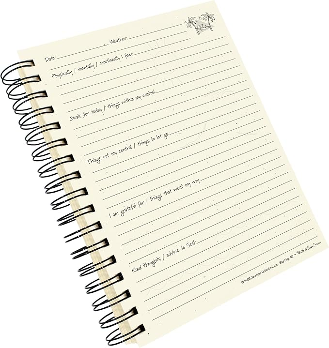 Write it Down series by Journals Unlimited, Guided Journal, Self Care, My Therapy Journal, Full-size 7.5"x9", Kraft Hard Cover, Made in USA