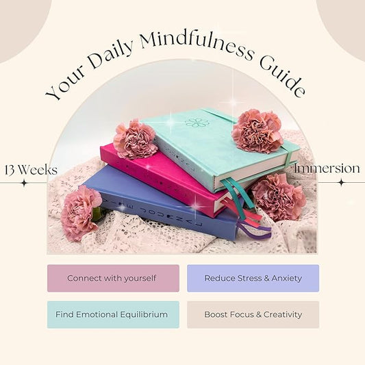 Her Vibe Journal | 13-Week Guided Mindfulness Journal for Women | Fresh Daily Prompts, Activities & Inspiration | Elegant Design & Illustrations | Nurture Self-Love & Wellness | A5 | Gift Box Included