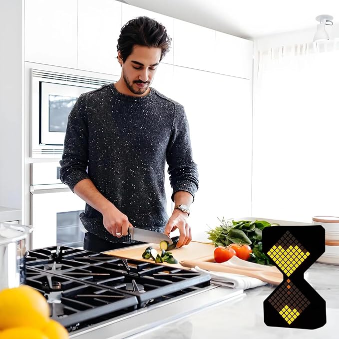 Digital Hourglass 1-30 Minute Freely Adjustable Gravity Timer Dynamic Flow Cube Led Night Light Hourglass Timer for Classroom Home Office Cooking (White, Yellow Light Source)