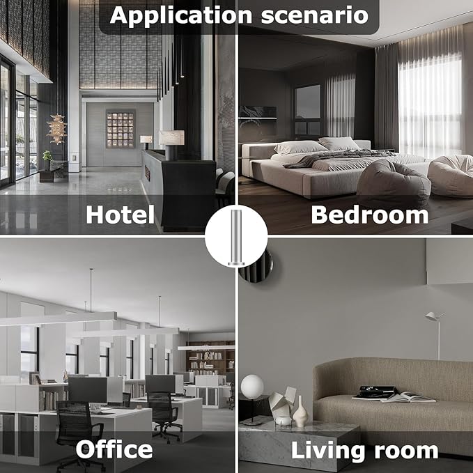 Hotel Scent Diffuser Machine -Cordless Rechargeable Diffuser for Whole House- Scent Air Machine for Home -App Bluetooth Control - Waterless Essential Oil Diffuser for Large Room, Studio Office -Silver