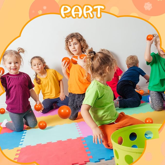 12 Pcs Orange Foam Stress Ball Squeeze Stress Relief Balls for Kids and Adults Hand Exercise Sensory Relief Toys for Anxiety ADHD Autism (Orange)