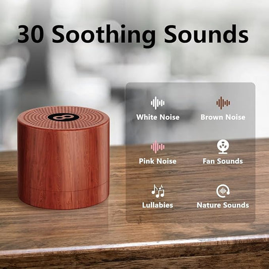 Portable White Noise Machine Mini Sound Machine with 30 Soothing Sounds Rechargeable for Adults Newborn Kids Sleep Brown Noise Machine with Memory Function 4 Timers for Travel Camping Home and Office