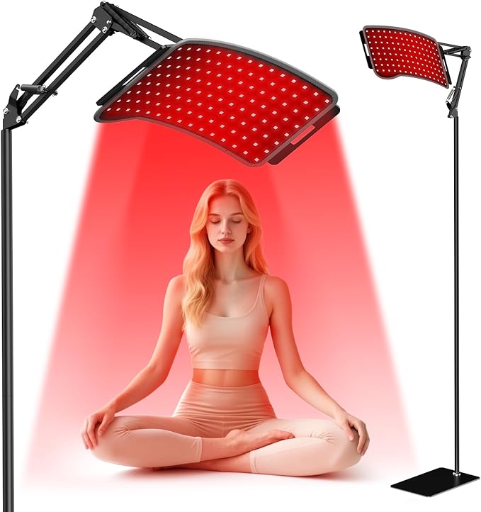 Red Light Therapy for Face Body - Infrared Lamp with Stand, 3-in-1 Use LED Light Therapy Device, 660nm Red Light & 850nm Near Infrared Light for Home Use, Ideal Gift