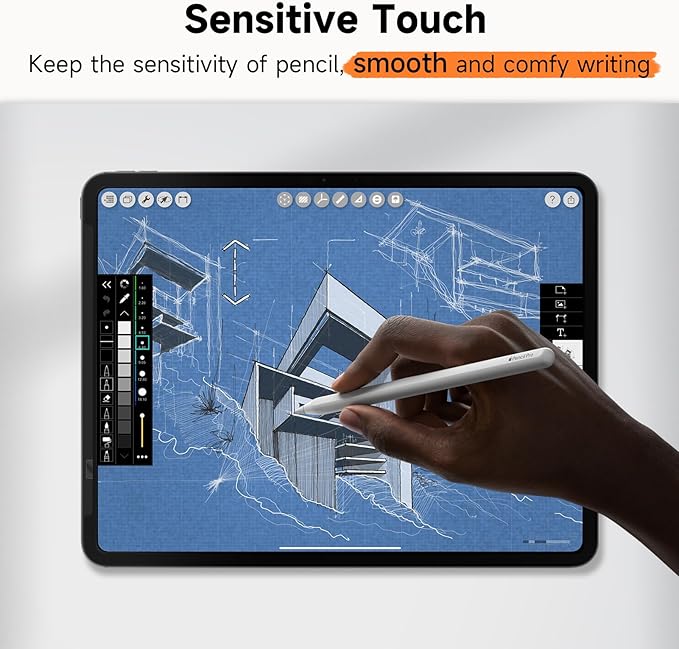 Upgrade 360° Privacy Screen Protector for iPad Air 13 inch M3 2025 & M2 2024, (iPad Air 7th/6th Generation), Magicsuction 4-Way Anti Spy Glare Blue Light Filter (Landscape+Portrait Privacy)