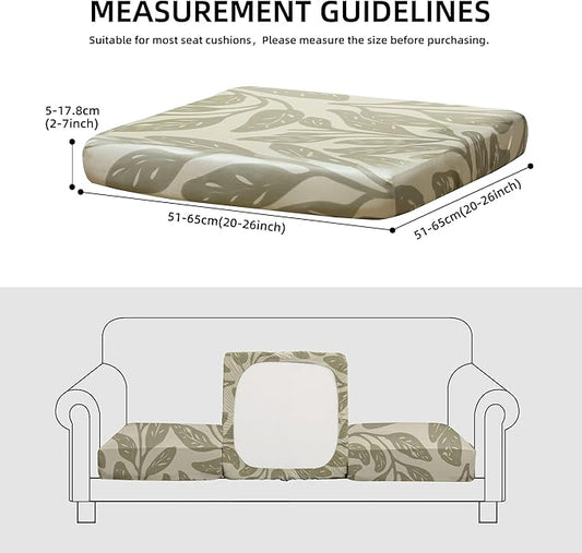 8Pcs Stretch Patio Cushion Covers Outdoor Cushion Cover, Jacquard Stretch Cushion Covers, Cover Replacement, Outdoor Sofa Covers, Washable Furniture Couch Cushion Cover (Hummingbird)