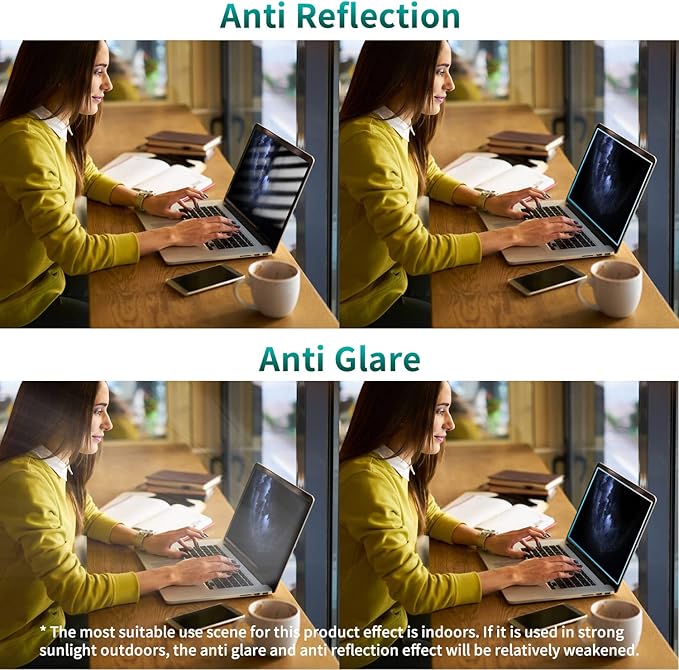 F FORITO 2-Pack 13.3 inch 16:9 Anti Blue Light Laptop Screen Protector, Anti Glare & Anti Scratch Screen Filter Compatible with 13.3” Lenovo/ASUS/Dell/HP/Acer/HP/SAMSUNG with 16:9 Aspect Ratio