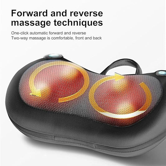 White Elephant Gifts for Adults,Christmas Gifts for Women Men,Shiatsu Neck Back Massager for Pain Relief Deep Tissue,Back Massager Deep Tissue Kneading with Heat,3D Electric Pillow(Black)
