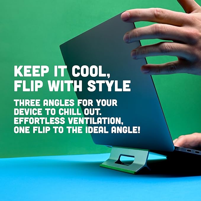 Steepy Low Profile Laptop Stand - Computer Stand with 3 Heights - Plastic Laptop Riser, Lightweight Lift - Orange, 2 Pack