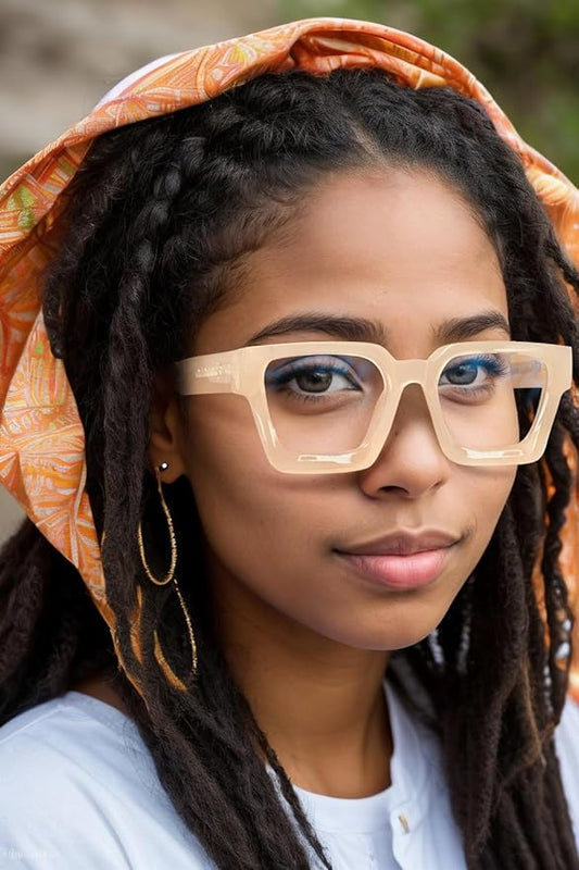 VISOONE Enhanced Version Rectangle Chic Preppy Look Blue Light Blocking Glasses for Women Men RIVER-LIGHTER