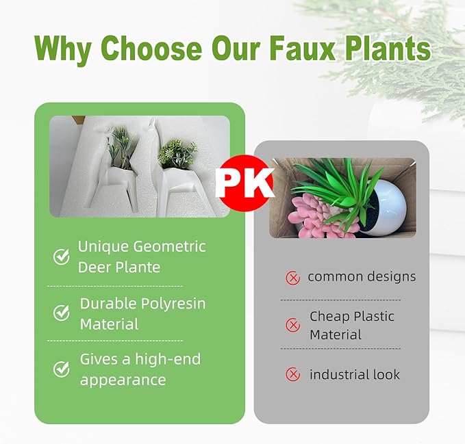 2PCS Cute Artificial Mini Succulent Plants with Creative Giraffe Shaped Pots, Desk Plant for Office Decor for Women,Small Fake Plants for Shelf Desk,Bathroom,Tabletop Decor (White)