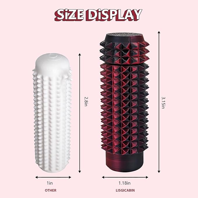 Little Ouchies Pain Fidget, Pain Stim Fidget for Adults, Spiky Sensory Stim Tool for Anxiety and Stress Relief(Black+Red Laser)