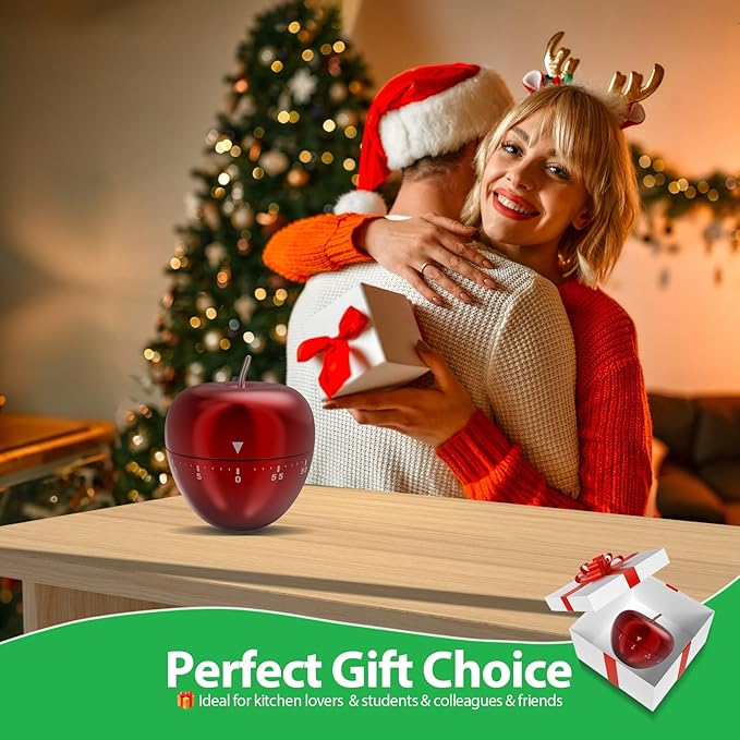 Mechanical Kitchen Timer, Cute Wind Up 60-Minute Manual Countdown for Kids, Classroom, Home, Study and Cooking