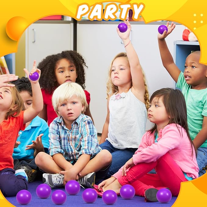 12 Pcs Purple Foam Stress Ball Squeeze Stress Relief Balls for Kids and Adults Hand Exercise Sensory Relief Toys for Anxiety ADHD Autism (Purple)