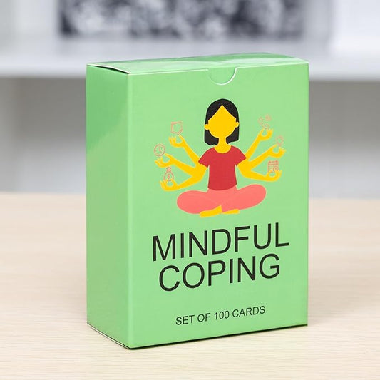 100 Mindful Coping Activity Cards β Self-Care & Stress Management Prompts for All Ages | Portable Travel Deck for Mental Wellness, Focus & Stress Relief