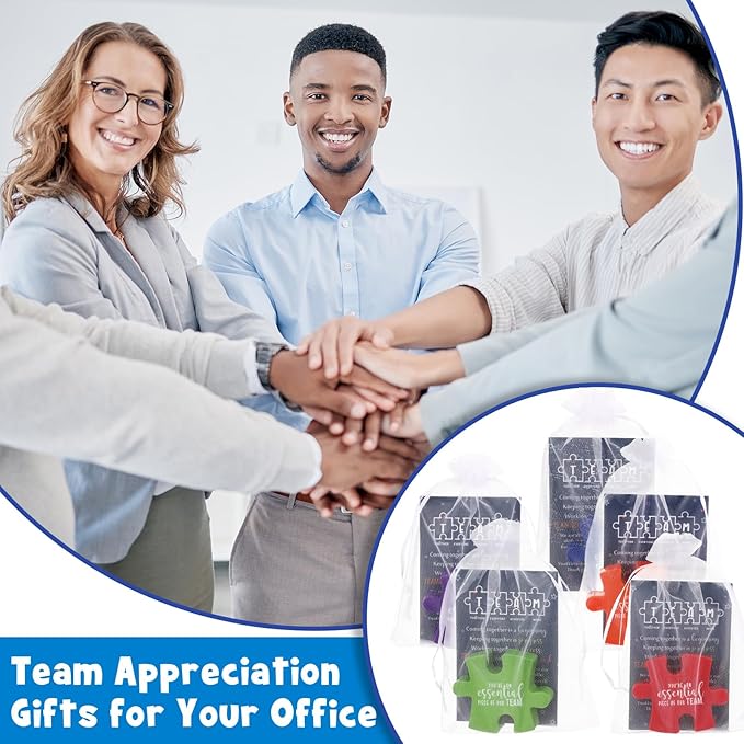 25 Set Employee Appreciation Gifts Bulk Inspirational Foam Stress Relief Squeeze Ball with Thank You Card and Organza Bag Team Gifts for Coworkers Employee Staffs