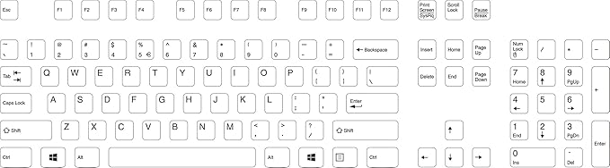 Perixx Periboard-106, Wired Performance Full Size Keyboard, Curve Ergonomic Keys, Black, US English Layout (11204)