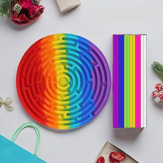 RadBizz Sensory Board for Kids and Adults, Engaging Sensory Activity, Durable Fidget Toys for Stress Relief, Educational Tool for Enhanced Focus and Calm, Travel-Friendly Design