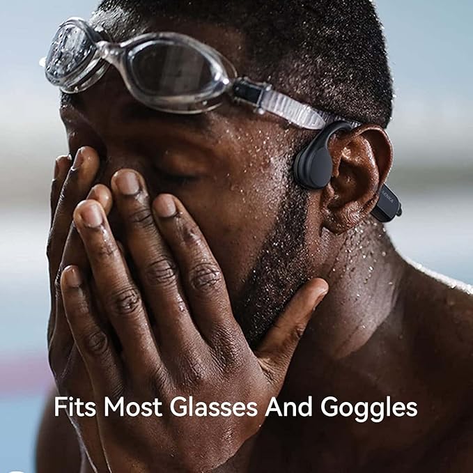 NANKA Runner Pro2 Bone Conduction Headphones, IP68 Swimming Headphones with MP3 Player Built-in 32G Memory for Swimming Cycling Sports