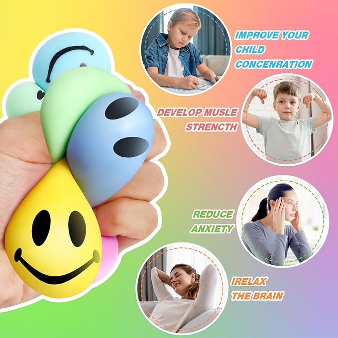 16 Pack Mini Slow Rising Stress Cube, Square Fidget Ice Cube Stress Balls, Stretchy Fidget Toy for Anxiety Stress Relief, Classroom Prize Cube Squishies for Adults Kids Children Teens Party Favors