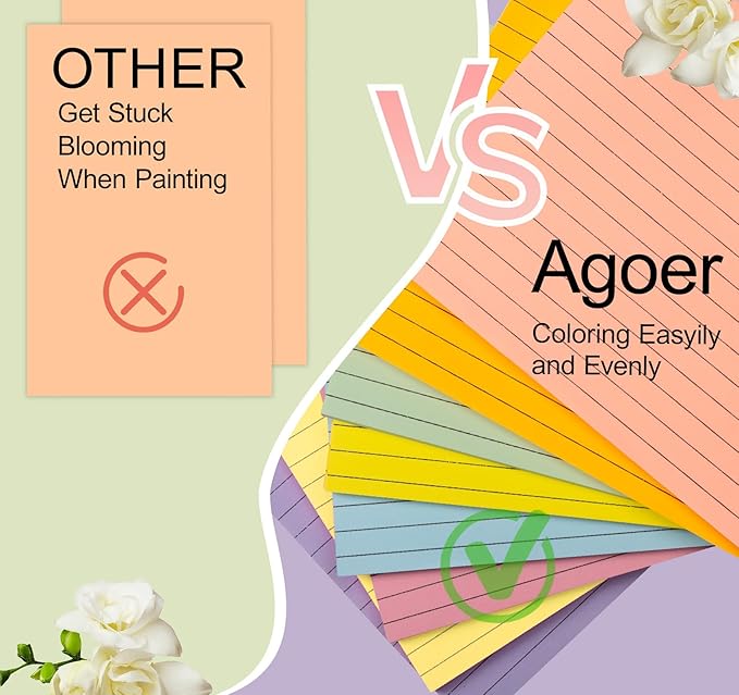 Lined Lined Self Stick 6 x 8 in Post,8 Pack Large Ruled Post Stickies,Ruled Stickies Super Sticking Power Memo Pads Strong Adhesive,Sticky Notes with Lines for Home,Office,School,50 Sheets/pad