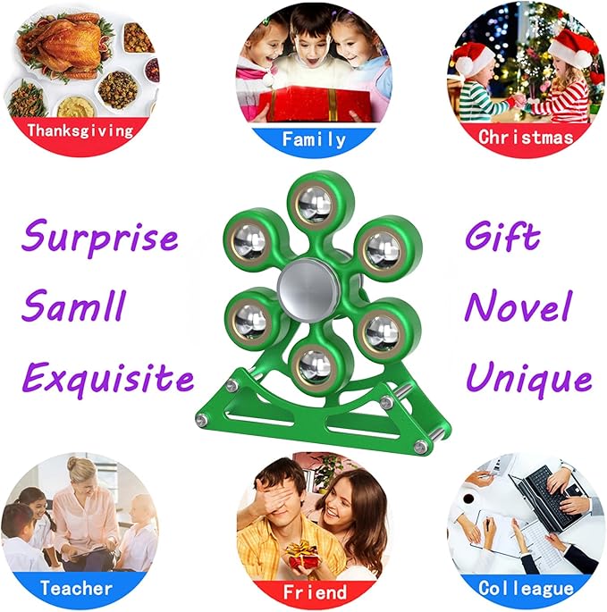 Desk Toys for Fidget Ferris-Wheel Spinner: 4mins Metal Cool-Gadgets Kinetic-Toy, Cool-Stuff for Kid Children Teen Adult EDC-Toy, ADHD Tools Stress Relief for Office Home School Men Woman Christmas