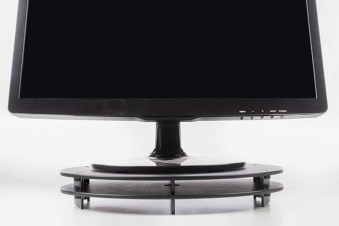 Stackable 1 Inch Computer Monitor Riser Stand, Oval, Black, VUR 8800 48-Pack