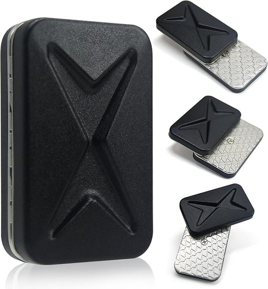 Magnetic Fidget Slider, EDC Fidget Toys for Adults, Home Office Executive Desk Toy Stress Relief Toy, Ideal Gifts for ADHD, ADD & Autism (Frost Black 2.0)