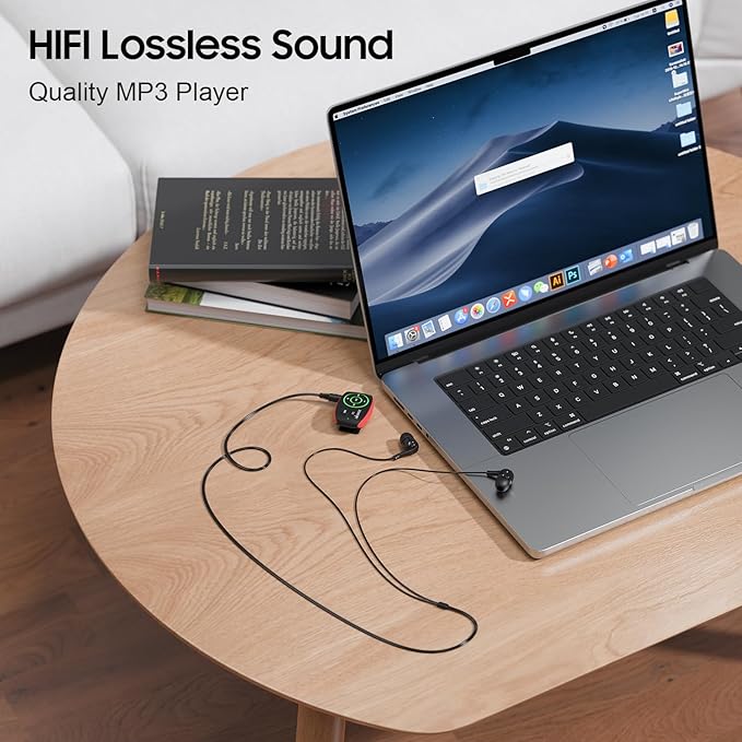 Mp3 Player with LED Light,idoooz X2 8GB Mini Mp3 Music Player,Clip Mp3 Player for Sports,Gym,Jogging,Running,Lossless Sound Quality