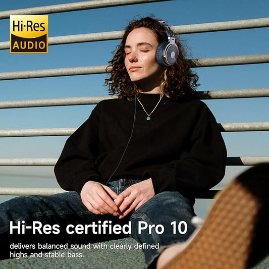 OneOdio Wired Over Ear Headphones Studio Monitor & Mixing DJ Stereo Headsets with 50mm Neodymium Drivers and 1/4 to 3.5mm Jack for AMP Computer Recording Podcast Keyboard Guitar Laptop - Dark Blue