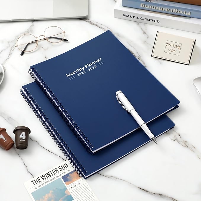 2026-2028 Monthly Planner - 3 Year Monthly Planner 2026-2028, Jan 2026 - Dec 2028, 9" x 11", 36-Month Calendar with Tabs - Navy Blue