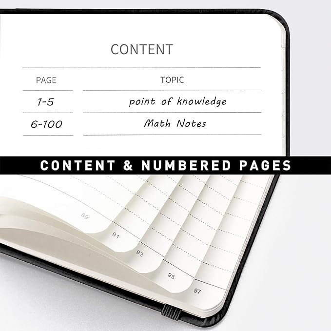 RETTACY Spiral Journal Notebook, 140 Numbered Pages, B5 Medium Size (7.6'' x 10''), for Men & Women, Journaling, Writing, Work & Office, Leather Hardcover, 100 GSM Thick Paper (Black)